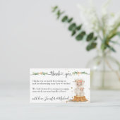 Lamb Sheep Baby shower Party Dank u Informatiekaartje (Staand voorkant)