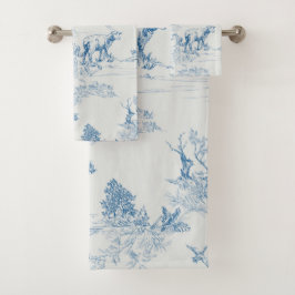 Lamb Sheep Blue Toile Bad Handdoek