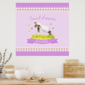 Lamb slaat een schattige whimsy-naam op poster (Keuken)