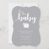 Lamb Theme Baby shower Uitnodiging (Voorkant)