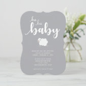 Lamb Theme Baby shower Uitnodiging (Staand voorkant)