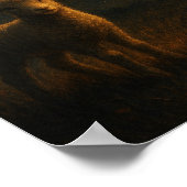 Lamb Under the Cross Christelijke nachtelijke kuns Poster (Hoek)