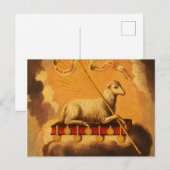Lamb van God, Agnus Dei door Jose Campeche y Jorda Briefkaart (Voorkant / Achterkant)