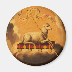 Lamb van God, Agnus Dei door Jose Campeche y Jorda Magneet