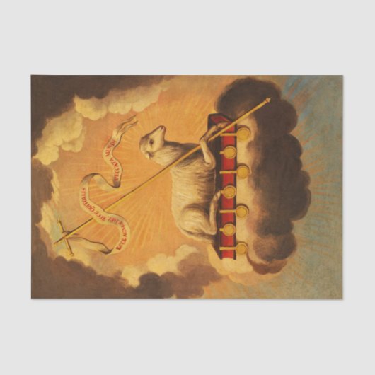 Lamb van God, Agnus Dei door Jose Campeche y Jorda Tissuepapier (Voorkant)