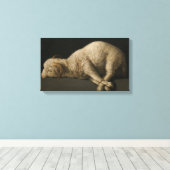 Lamb van God (Agnus Dei) (Sacrificaal dier) Canvas Afdruk (Insitu (Houten vloer))