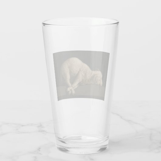 Lamb van God (Agnus Dei) (Sacrificaal dier) Glas (Achterkant)
