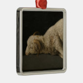 Lamb van God (Agnus Dei) (Sacrificaal dier) Metalen Ornament (Rechts)