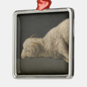 Lamb van God (Agnus Dei) (Sacrificaal dier) Metalen Ornament (Links)