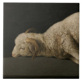 Lamb van God (Agnus Dei) (Sacrificaal dier) Tegeltje