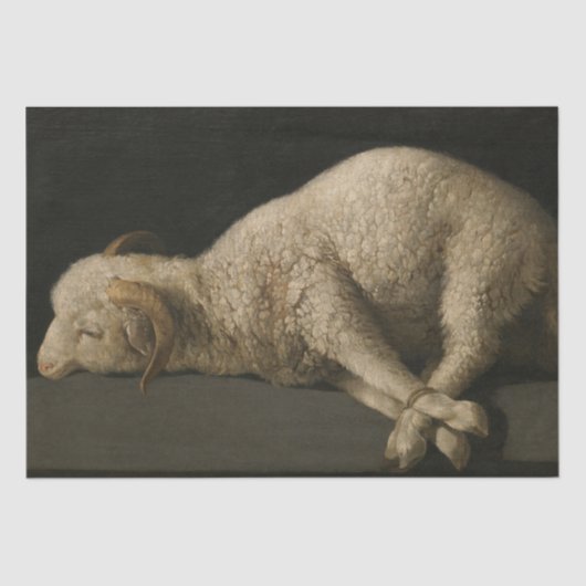 Lamb van God (Agnus Dei) (Sacrificaal dier) Tissuepapier (Voorkant)