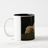 Lamb van God (Agnus Dei) (Sacrificaal dier) Tweekleurige Koffiemok (Links)