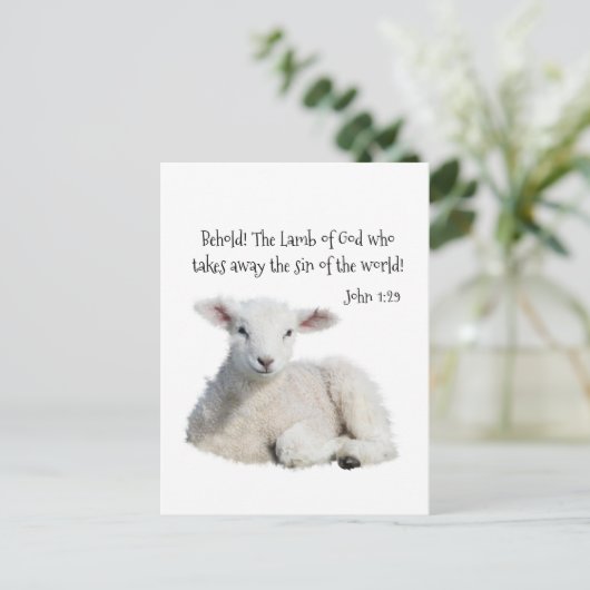 Lamb van God Briefkaart (Staand voorkant)