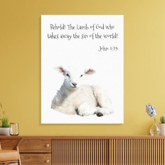 Lamb van God Canvas Afdruk (Insitu (Woonkamer))
