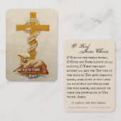 Lamb van God katholieke gebedden door kardinaal Ne Plaatskaartje (Voorkant / Achterkant)
