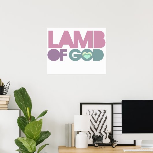 Lamb van God Poster (Thuiskantoor)