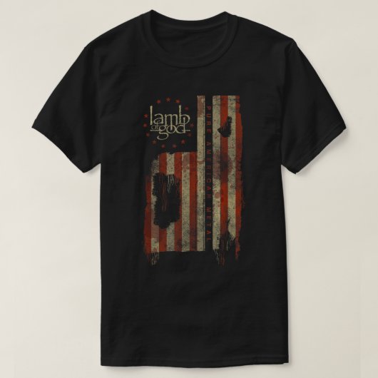 Lamb van God Pure American Metal Flag T-shirt (Design voorkant)