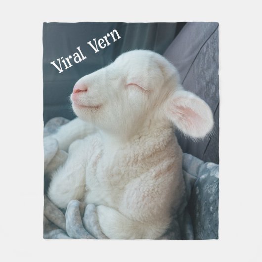Lamb Viral Vern Sweet Personality  Fleece Deken (Voorkant)