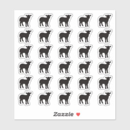 Lamb Wedding Place Card Food Meal Menu Choice Sticker