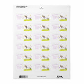 Lamb whimsy waterverf paarse adresetiketten etiket (Full Sheet)