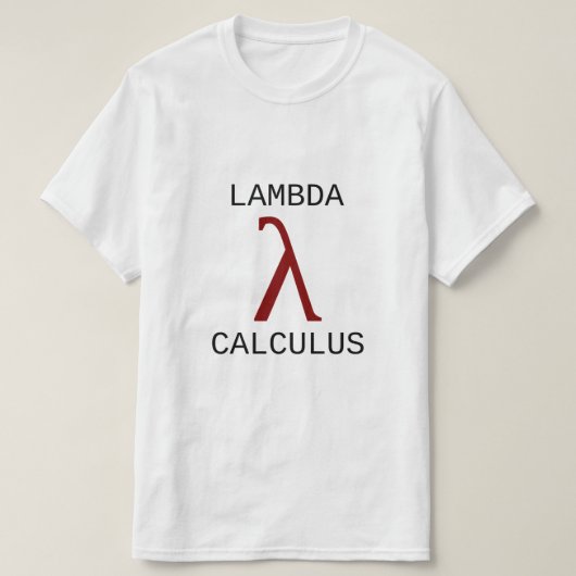 Lambda λ Calculus T-shirt (Design voorkant)