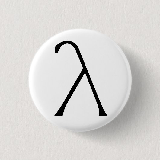 Lambda Badge Ronde Button 3,2 Cm (Voorkant)