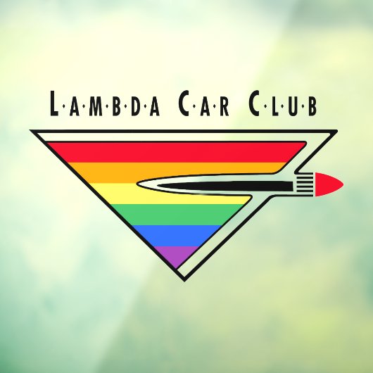 Lambda Car Club Logo window cling Raamsticker (Vel 3)