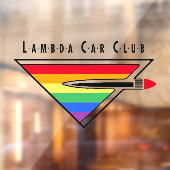 Lambda Car Club Logo window cling Raamsticker (Vel 2)