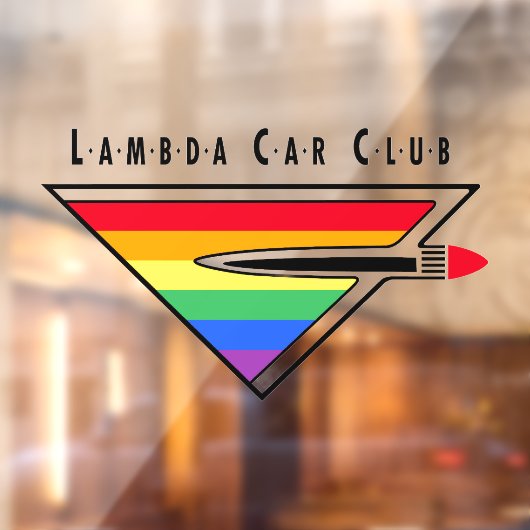 Lambda Car Club Logo window cling Raamsticker (Vel 2)