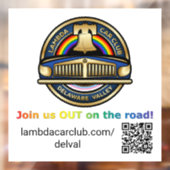 Lambda DelVal Window Cling 5x5 Raamsticker (Vel 2)