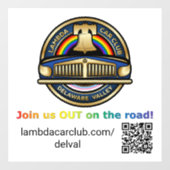 Lambda DelVal Window Cling 5x5 Raamsticker (Vel)