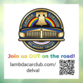 Lambda DelVal Window Cling 5x5 Raamsticker (Vel 3)