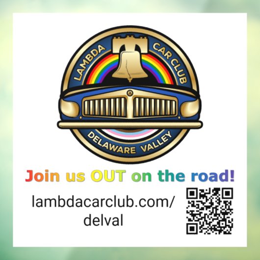 Lambda DelVal Window Cling 5x5 Raamsticker (Vel 3)