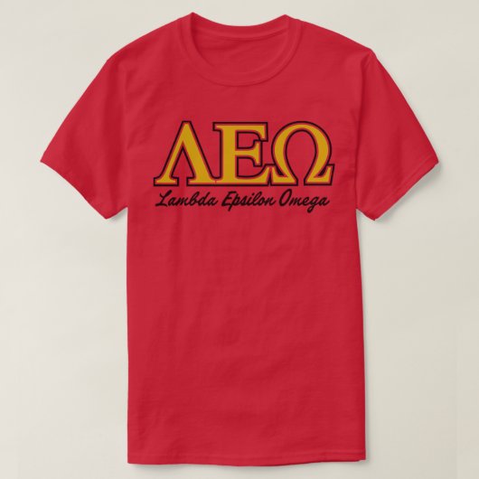 Lambda Epsilon Omega 1 T-shirt (Design voorkant)