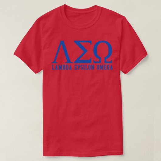 Lambda Epsilon Omega T-shirt (Design voorkant)