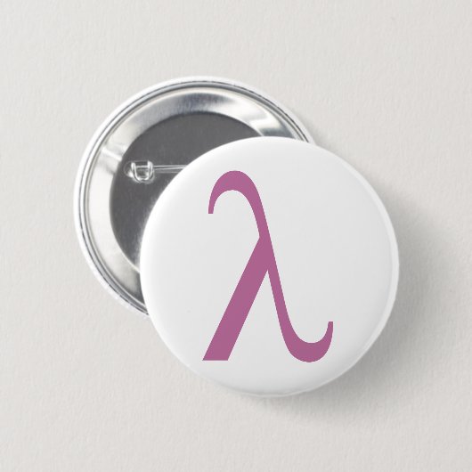 Lambda Ronde Button 5,7 Cm (Voorkant /achterkant)