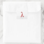 Lambda Vierkante Sticker (Tas)