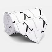 Lambdasymbool (wit) Stropdas (Opgerold)