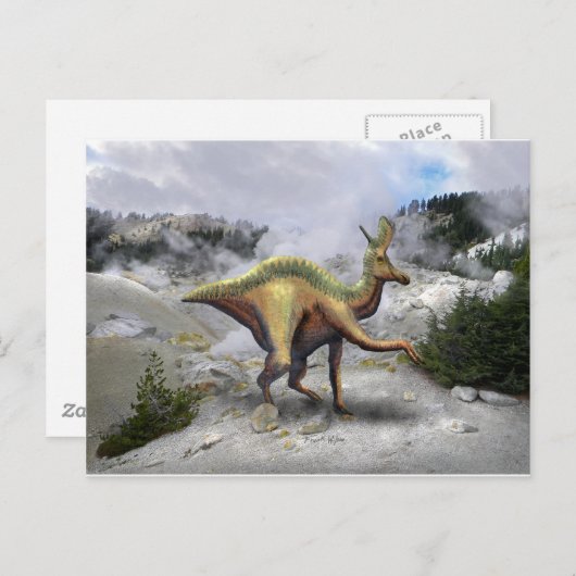 Lambeosaurus Dinosaur Briefkaart (Voorkant / Achterkant)
