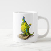 Lambeosaurus staand op een weegschaal. grote koffiekop (Rechts)