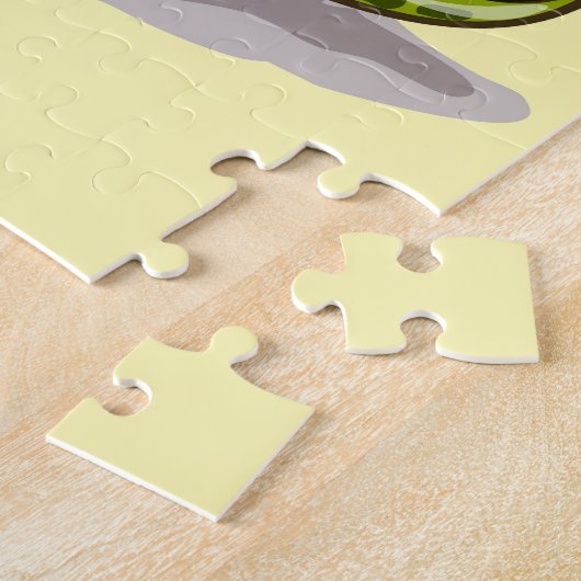 Lambeosaurus staand op een weegschaal. legpuzzel (Zijkant)