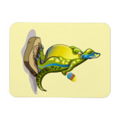 Lambeosaurus staand op een weegschaal. magneet (Horizontaal)