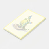 Lambeosaurus staand op een weegschaal. post-it® notes (Schuin)