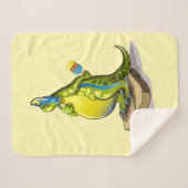 Lambeosaurus staand op een weegschaal. sherpa deken (Voorkant (horizontaal))