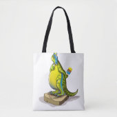 Lambeosaurus staand op een weegschaal. tote bag (Voorkant)
