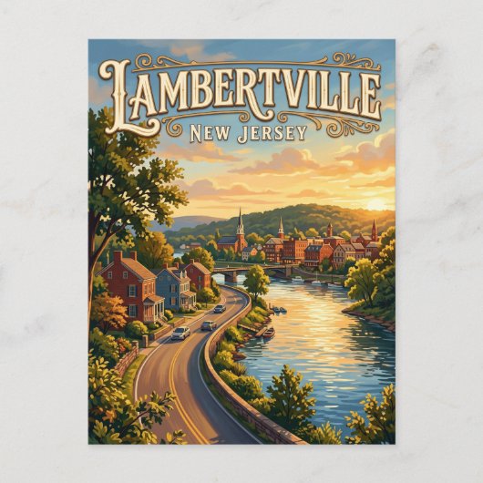 Lambertville (New Jersey) Briefkaart (Voorkant)