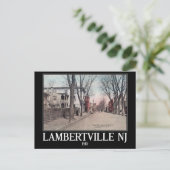 Lambertville NJ, Main Street, 1910,  Briefkaart (Staand voorkant)