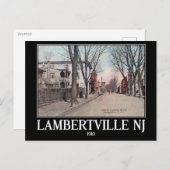 Lambertville NJ, Main Street, 1910,  Briefkaart (Voorkant / Achterkant)
