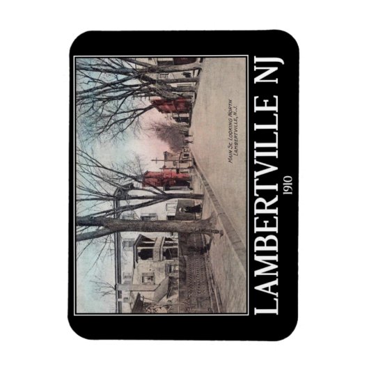 Lambertville NJ, Main Street, 1910,  Style Magneet (Verticaal)