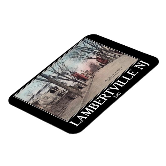 Lambertville NJ, Main Street, 1910,  Style Magneet (Linkerzijde)